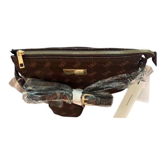 Nicole Miller Brown and Gold Crossbody Bag - Picture 5 of 8